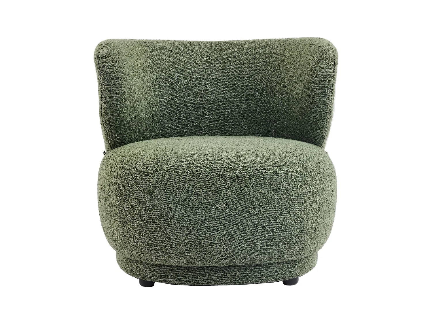 Fauteuil en tissu bouclette vert - Ester
