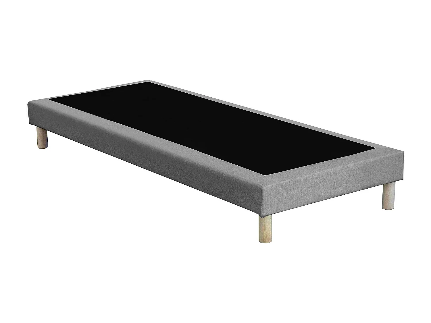 Ensemble matelas ressorts ASTRE + sommier pour un confort durable Dimensions - 90 x 190 cm, Sommier - Gris