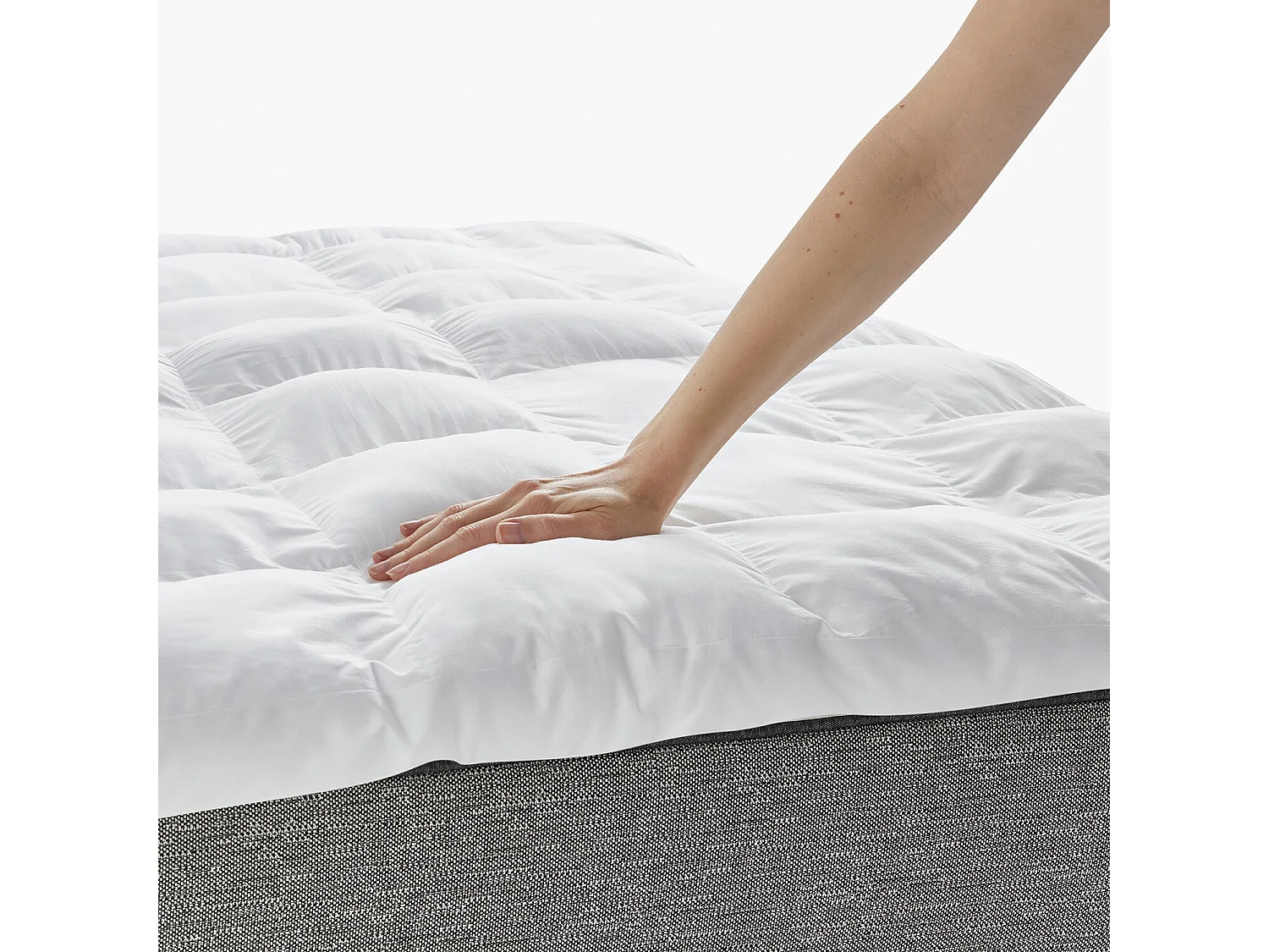 Topper 180x190cm| PIKOLIN HOME| Microfibra| Antiacaro| Fino a 32cm