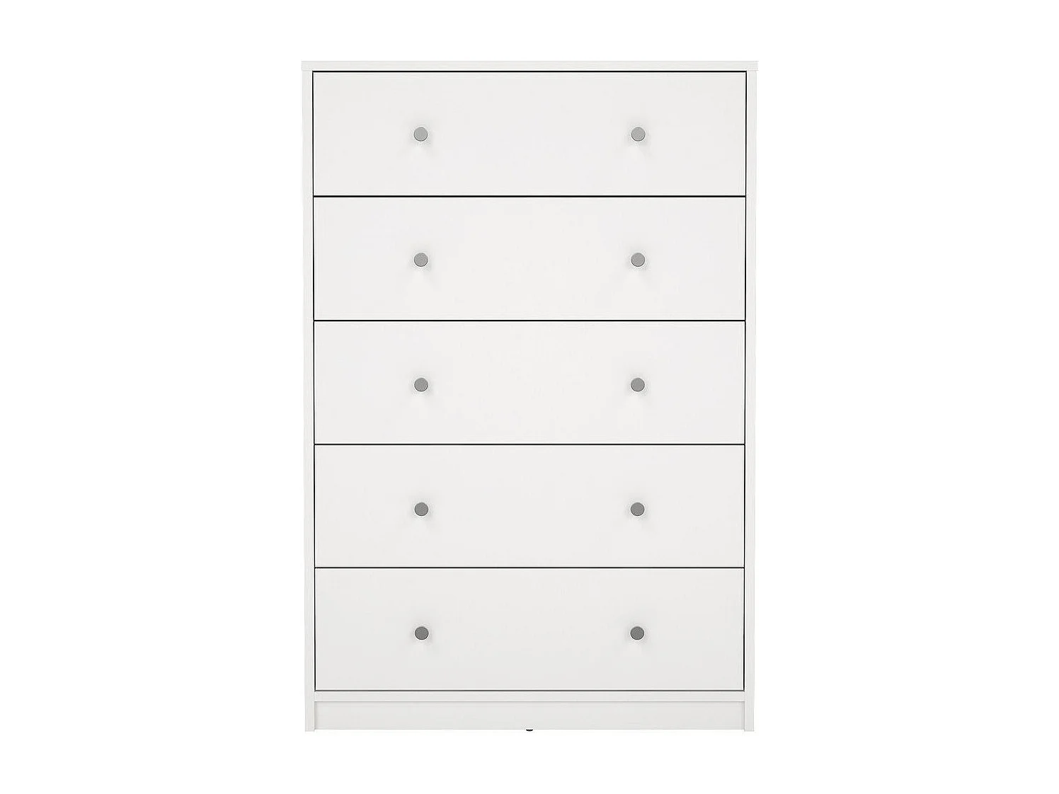 Commode 5 tiroirs blanc H108 cm - LISE