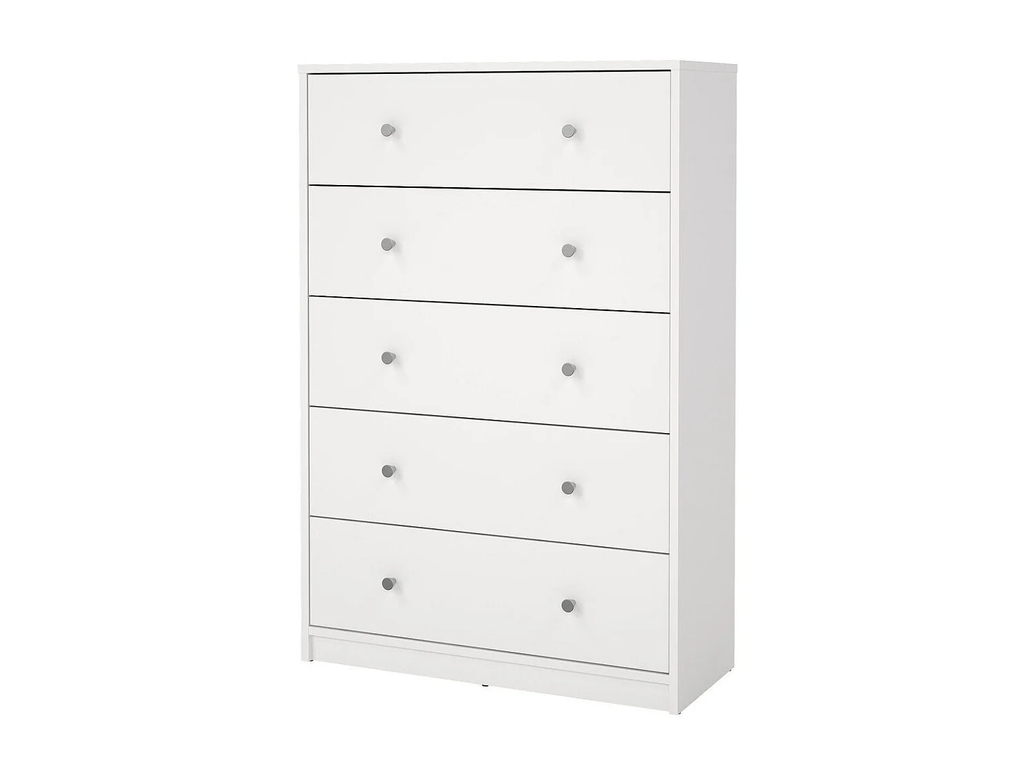 Commode 5 tiroirs blanc H108 cm - LISE