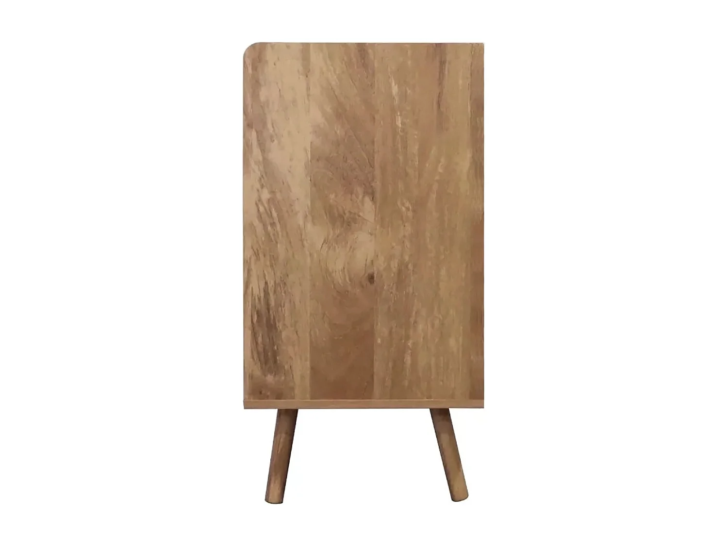 Commode 3 tiroirs avec façades en rotin naturel L80 cm - PALMO