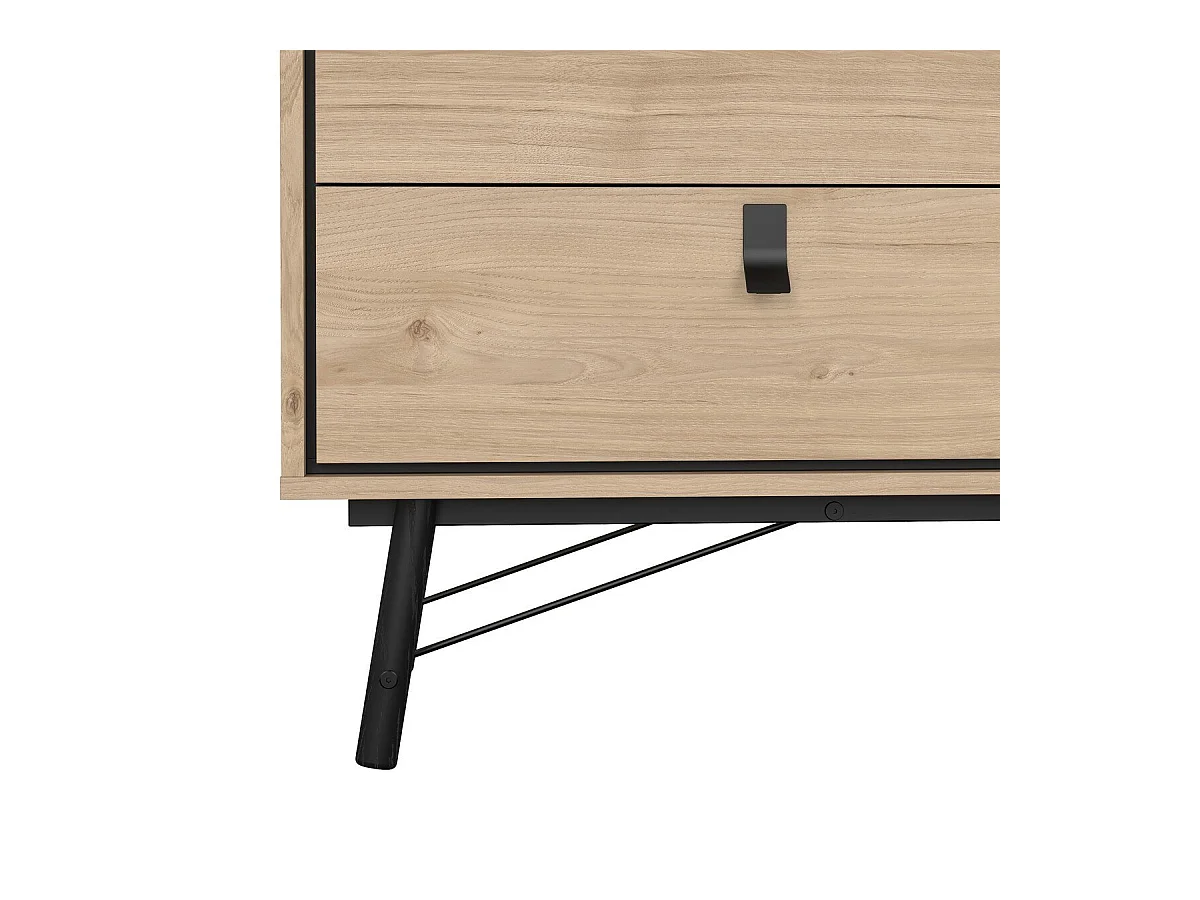 Dubbele ladekast met 6 lades en metalen onderstel B150,3 cm – JOYCE