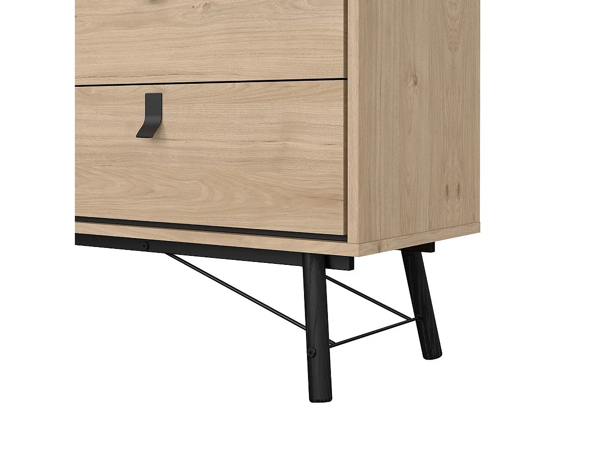 Commode double 6 tiroirs avec piètement métallique L150,3 cm - JOYCE