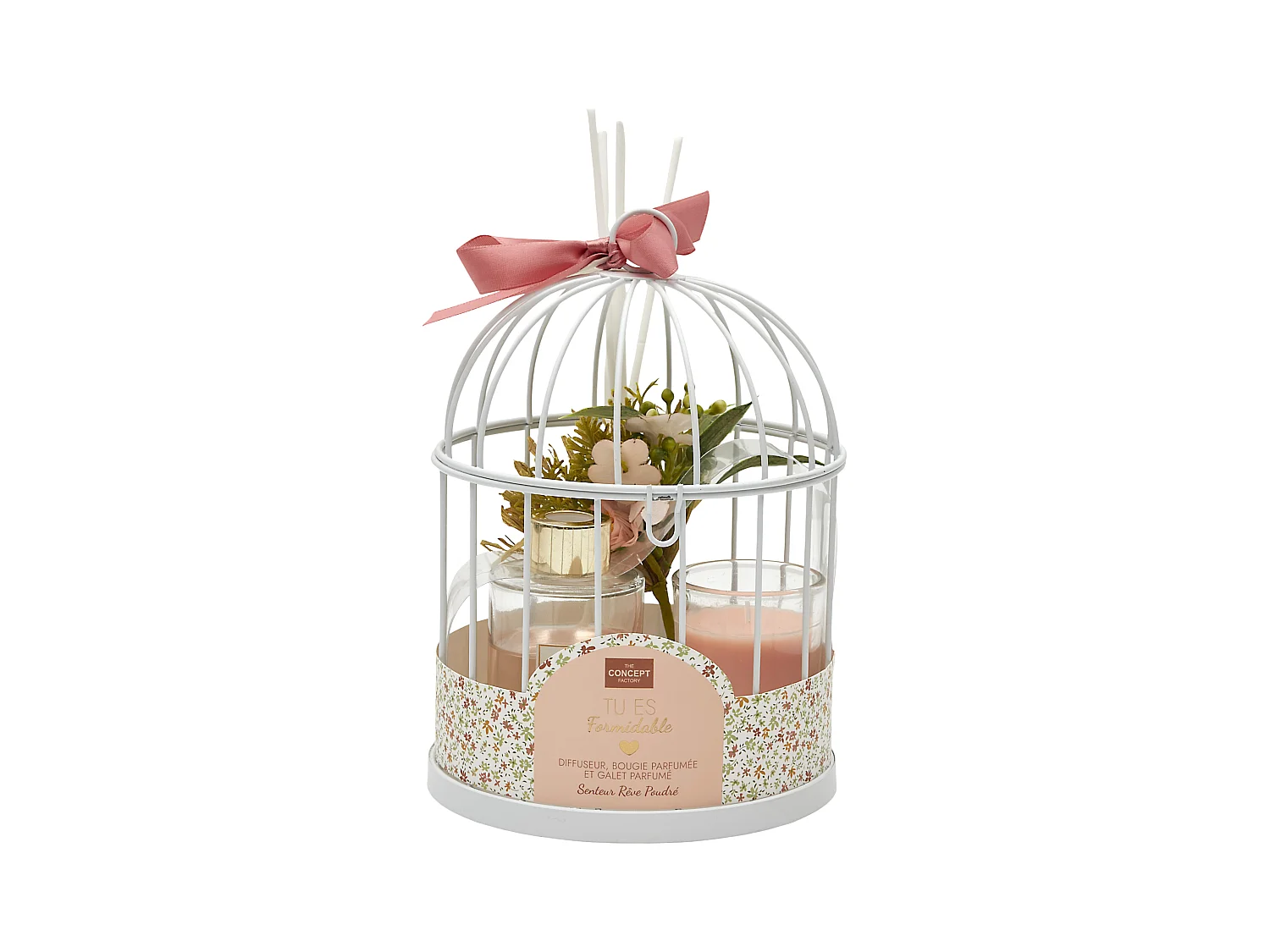 Coffret Bougie Senteurs D'orient X6 Beige, Or