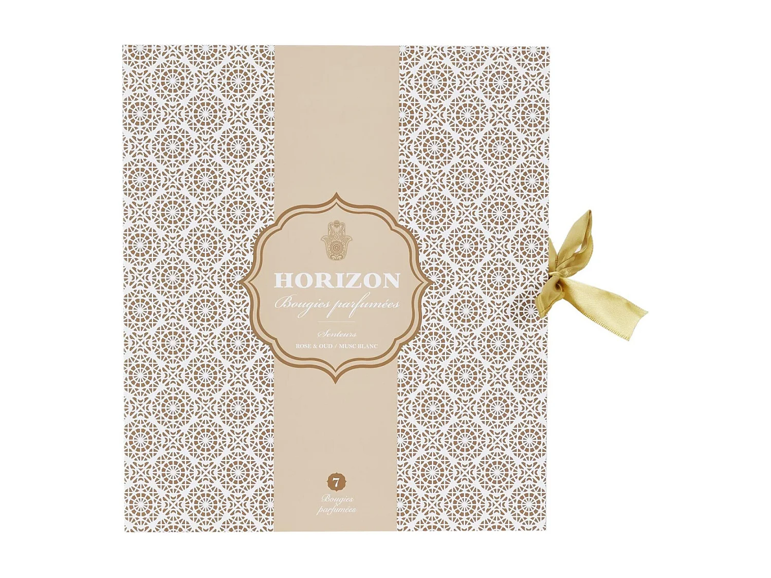 Coffret Bougie Senteurs D'orient X6 Beige, Or