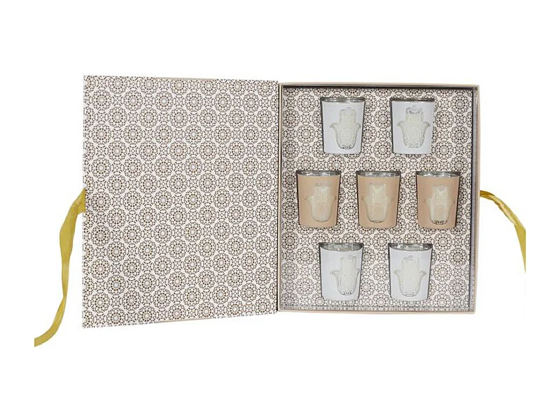 Coffret Bougie Senteurs D'orient X6 Beige, Or