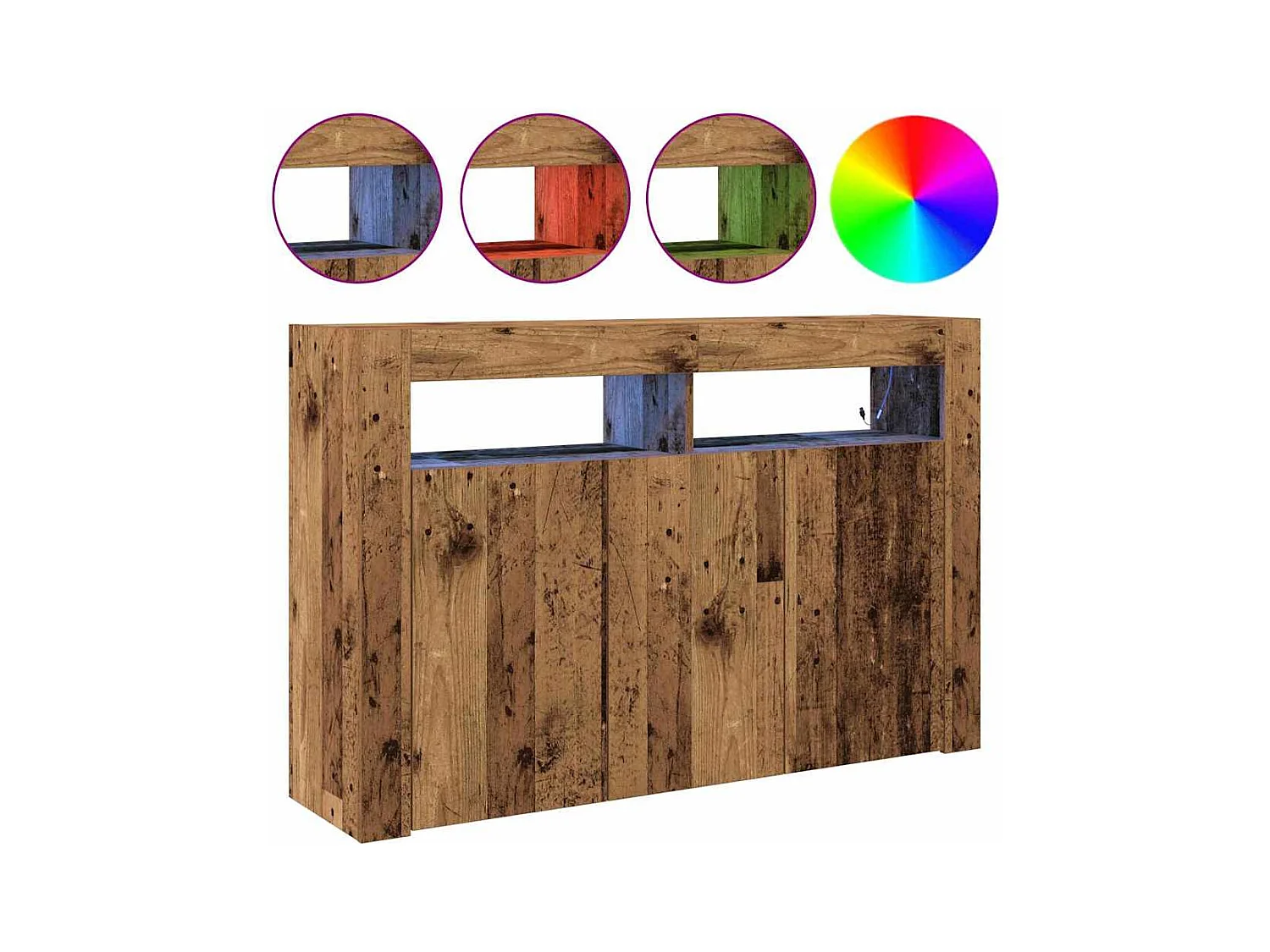 Buffet Bois ancien 116 x 30 x 75 cm Bois d'ingénierie