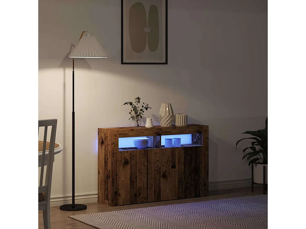 Buffet Bois ancien 116 x 30 x 75 cm Bois d'ingénierie