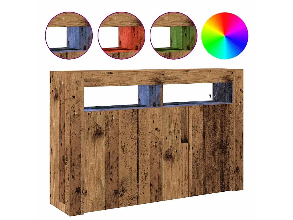 Buffet Bois ancien 116 x 30 x 75 cm Bois d'ingénierie