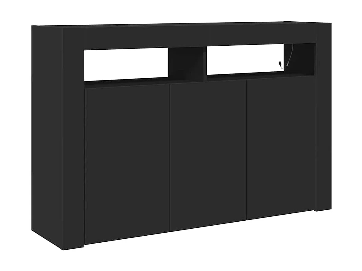 Buffet Noir 116 x 30 x 75 cm Bois d'ingénierie