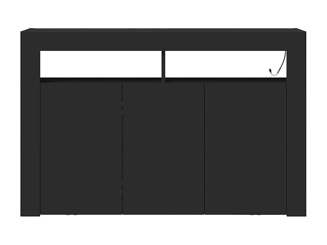 Buffet Noir 116 x 30 x 75 cm Bois d'ingénierie