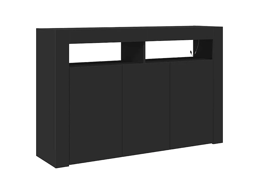 Buffet Noir 116 x 30 x 75 cm Bois d'ingénierie