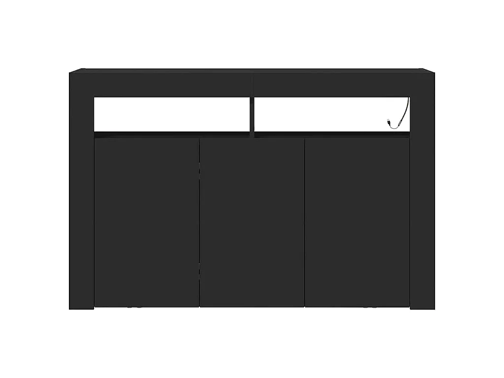 Buffet Noir 116 x 30 x 75 cm Bois d'ingénierie