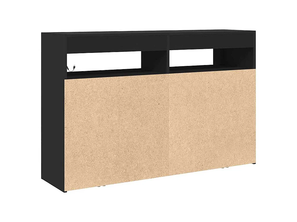 Buffet Noir 116 x 30 x 75 cm Bois d'ingénierie