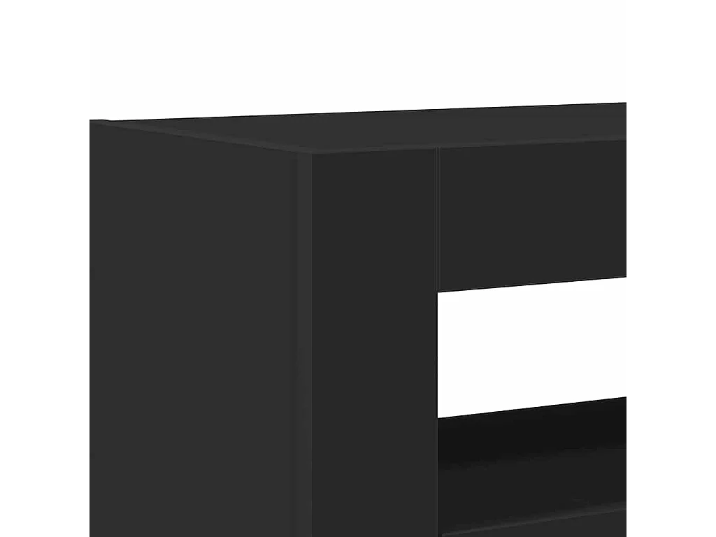 Buffet Noir 116 x 30 x 75 cm Bois d'ingénierie