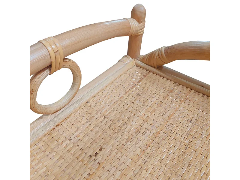 Table de chevet H. 55 cm en rotin naturel avec 3 tablettes – HAZEL