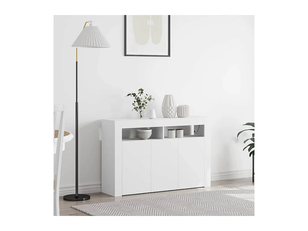 Buffet Blanc 116 x 30 x 75 cm Bois d'ingénierie