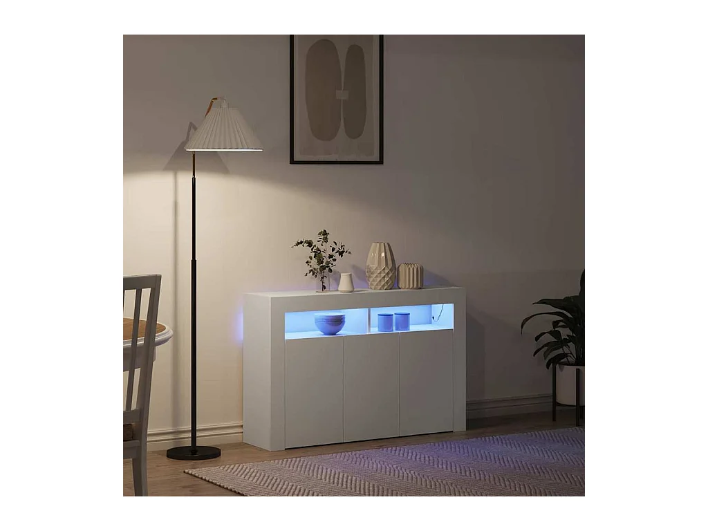 Buffet Blanc 116 x 30 x 75 cm Bois d'ingénierie