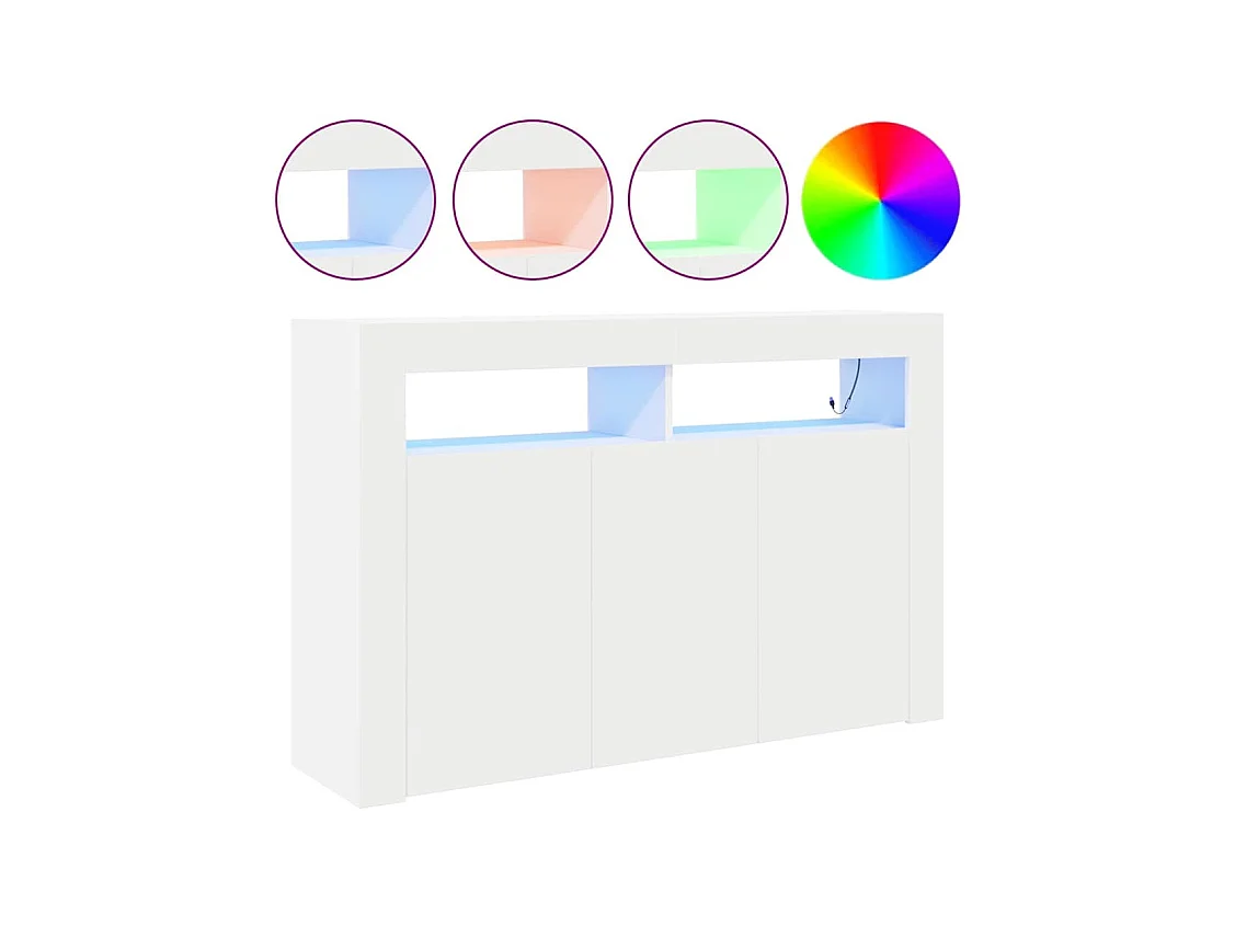 Buffet Blanc 116 x 30 x 75 cm Bois d'ingénierie