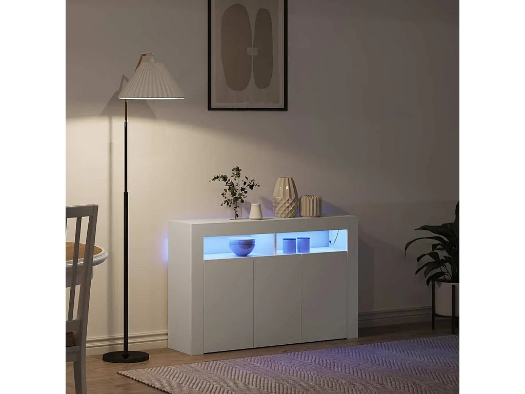 Buffet Blanc 116 x 30 x 75 cm Bois d'ingénierie