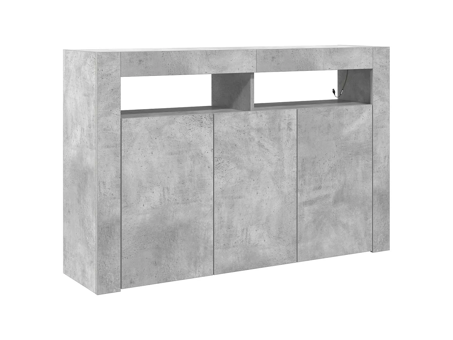 Buffet Gris béton 116 x 30 x 75 cm Bois d'ingénierie