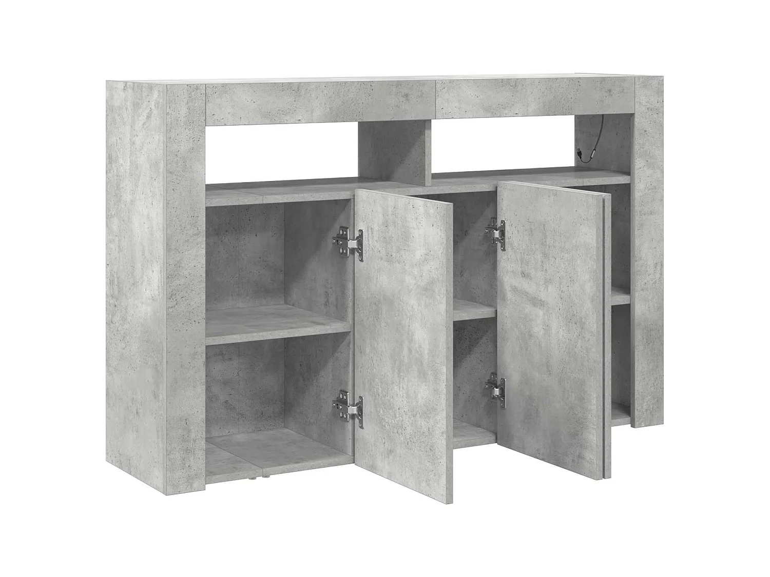 Buffet Gris béton 116 x 30 x 75 cm Bois d'ingénierie