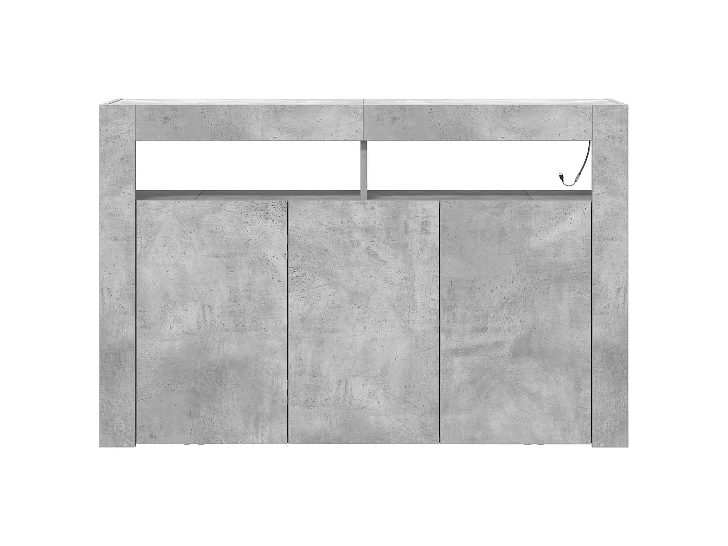 Buffet Gris béton 116 x 30 x 75 cm Bois d'ingénierie
