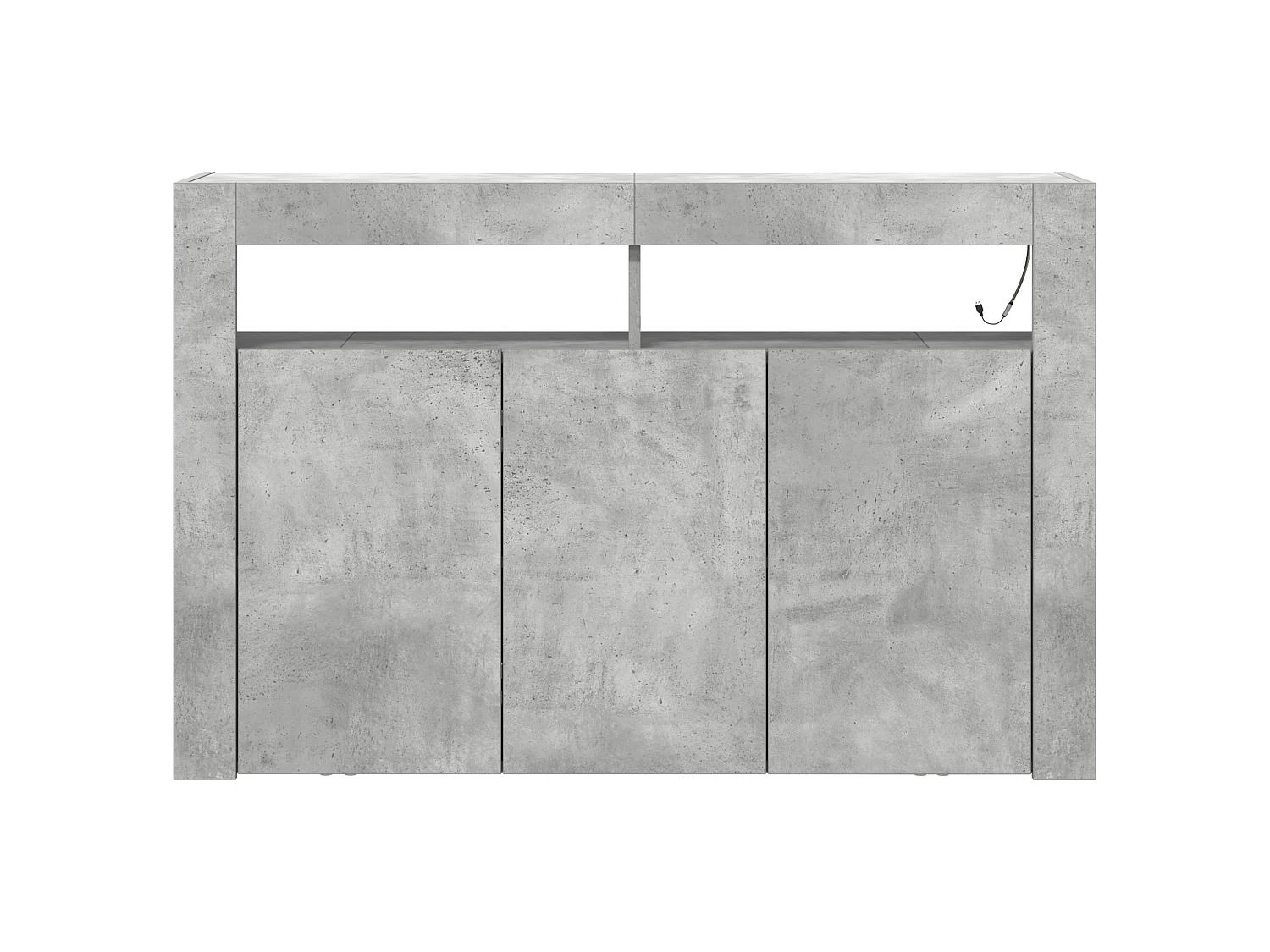 Buffet Gris béton 116 x 30 x 75 cm Bois d'ingénierie