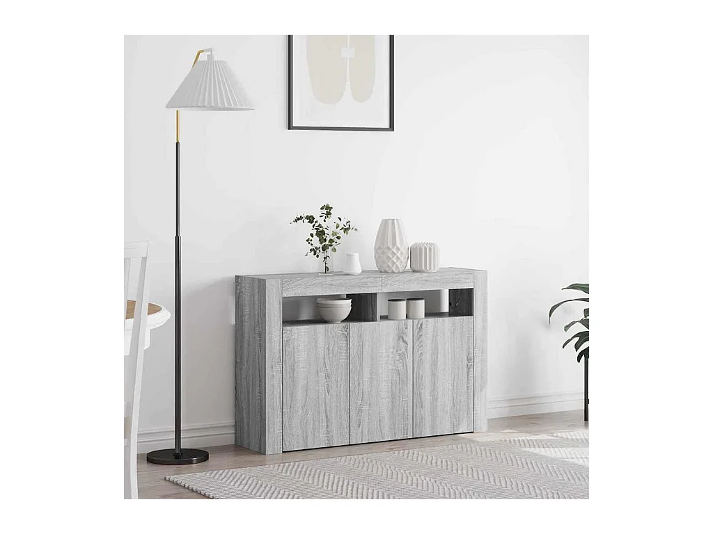 Buffet Sonoma gris 116 x 30 x 75 cm Bois d'ingénierie