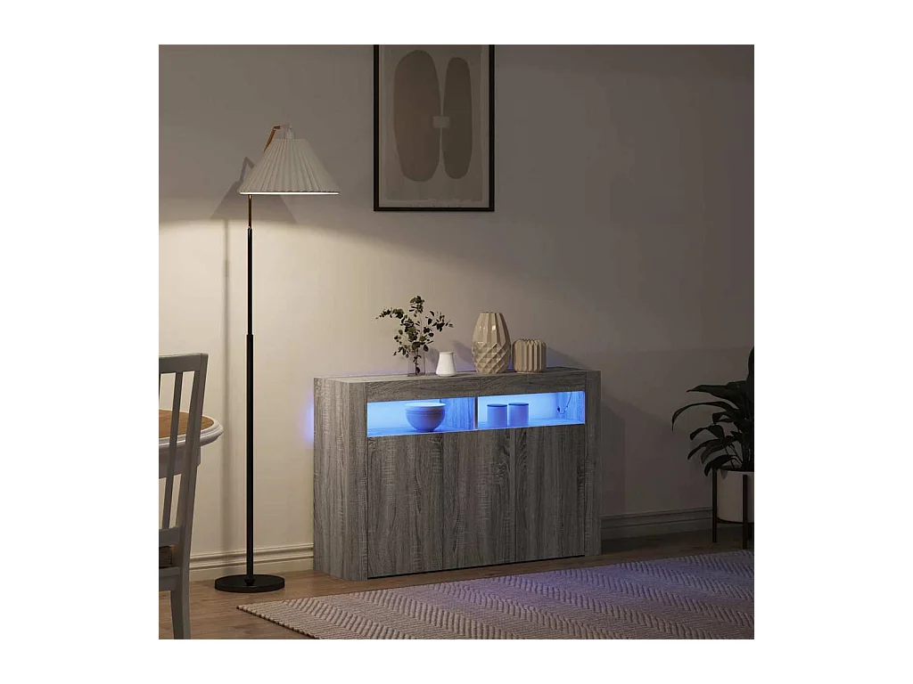 Buffet Sonoma gris 116 x 30 x 75 cm Bois d'ingénierie