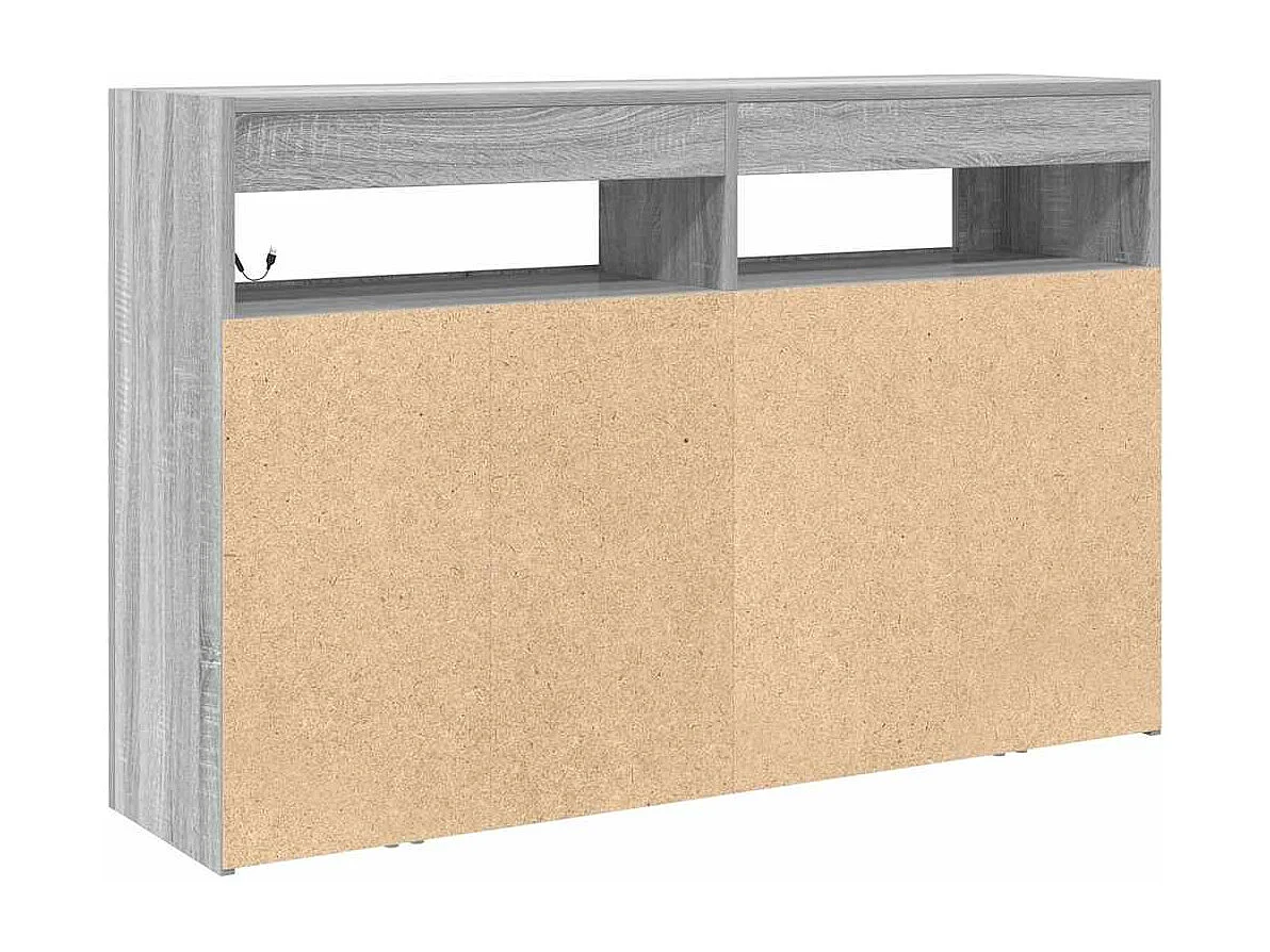 Buffet Sonoma gris 116 x 30 x 75 cm Bois d'ingénierie