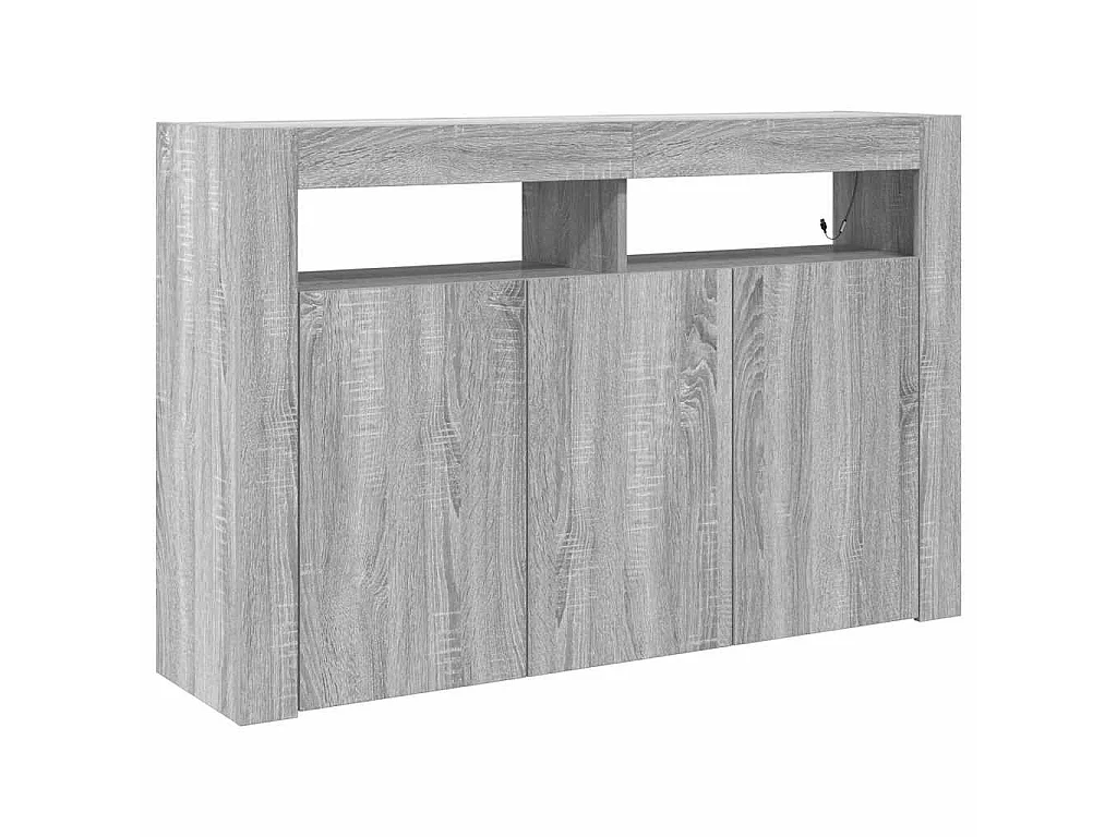 Buffet Gris Sonoma 116 x 30 x 75 cm Bois d'ingénierie