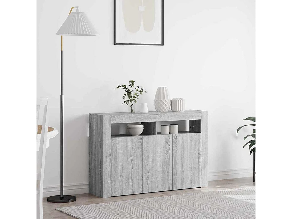 Buffet Gris Sonoma 116 x 30 x 75 cm Bois d'ingénierie