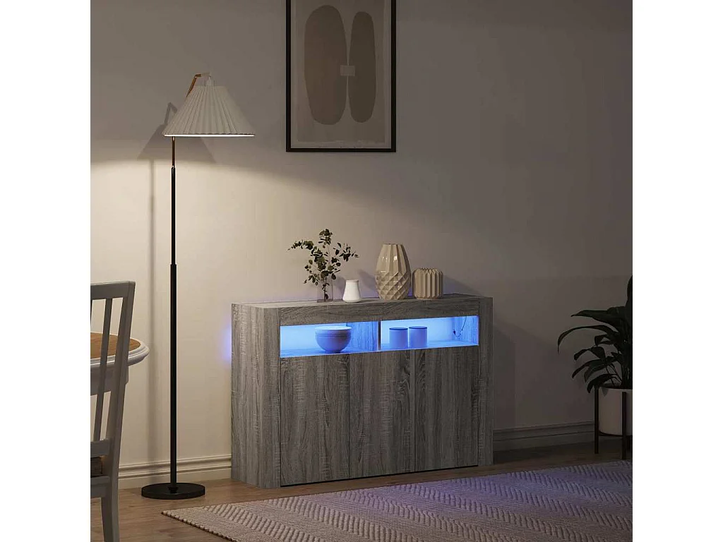 Buffet Gris Sonoma 116 x 30 x 75 cm Bois d'ingénierie