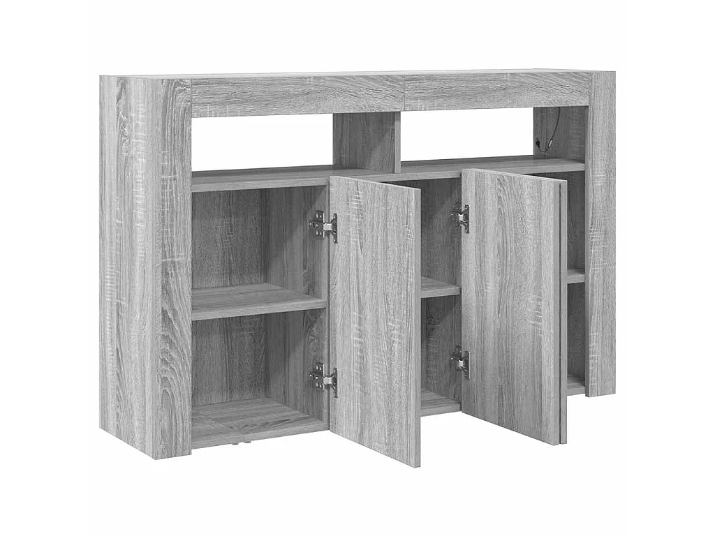 Buffet Gris Sonoma 116 x 30 x 75 cm Bois d'ingénierie