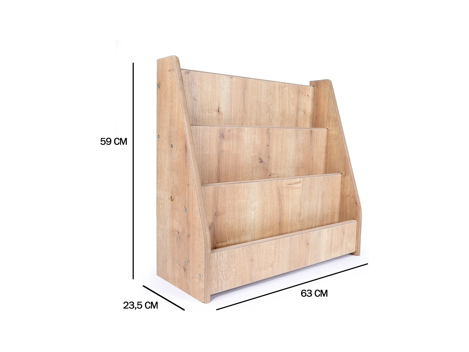 Etagère bibliothèque pour enfant decor chêne H59 cm - MAEL