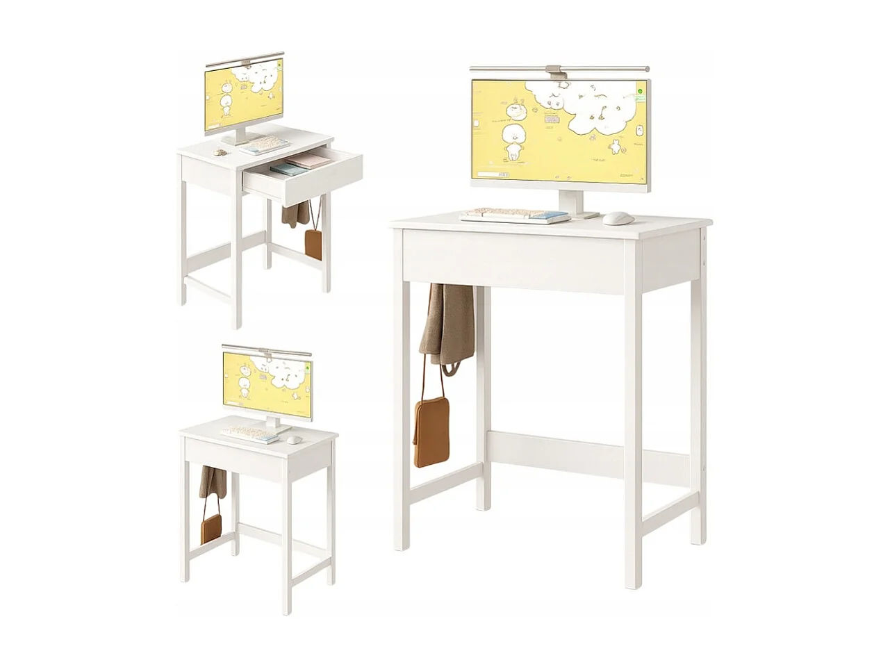 Biurko komputerowe stół dla dzieci mały stolik z 1 szuflada nowoczesne 60cm