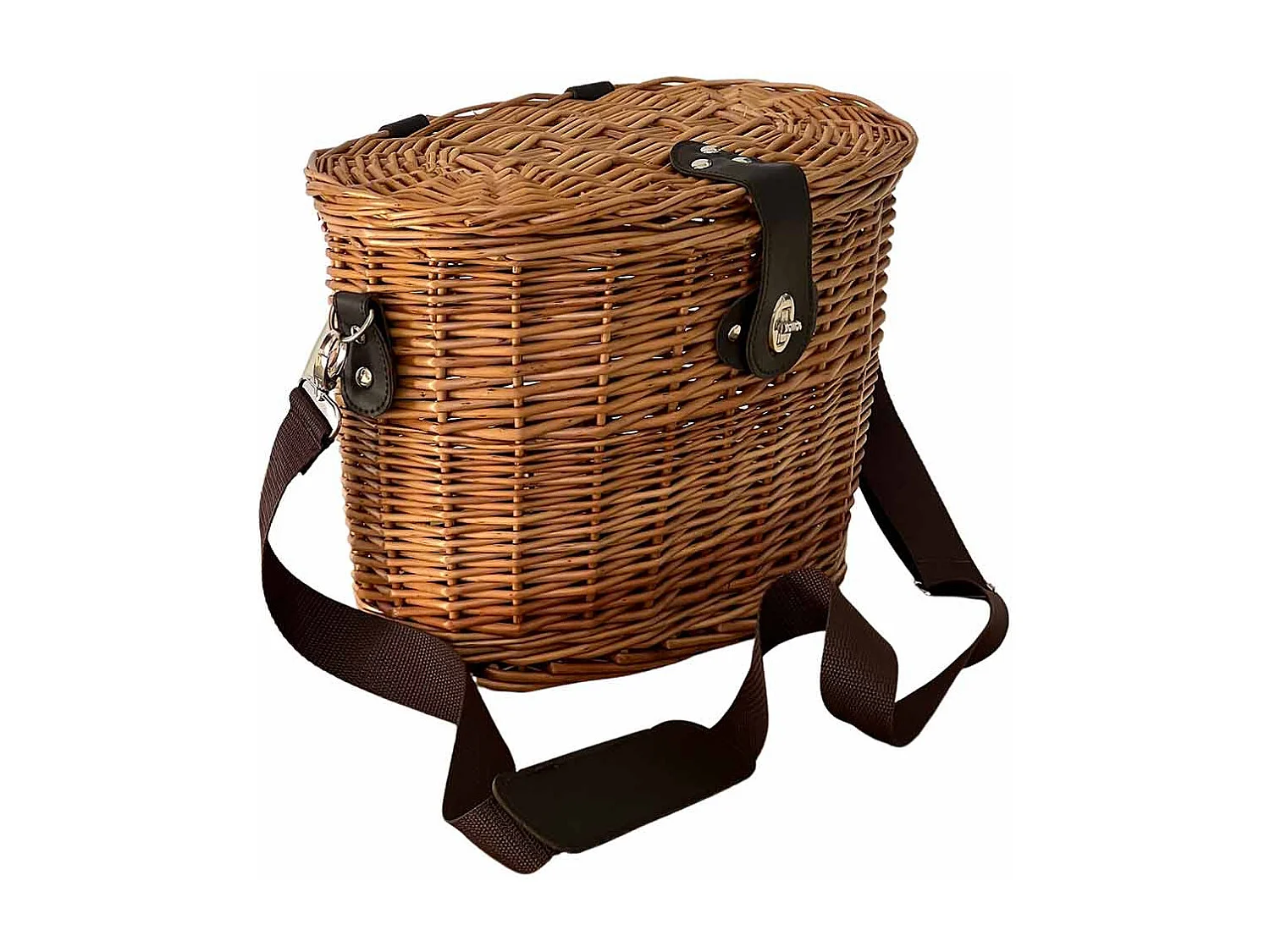 Paddenstoelenmand met schouderriem cm 34 x 20 x h 24 ovaal