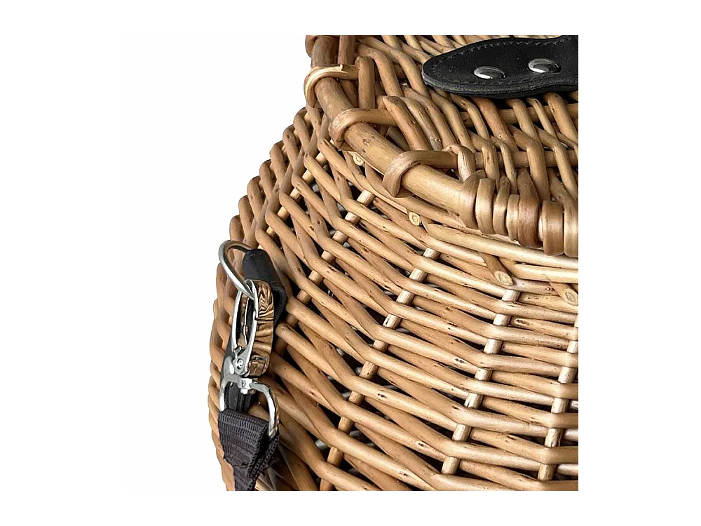 Panier à champignons en osier avec bandoulière cm 32 x 27 x h 26 lux