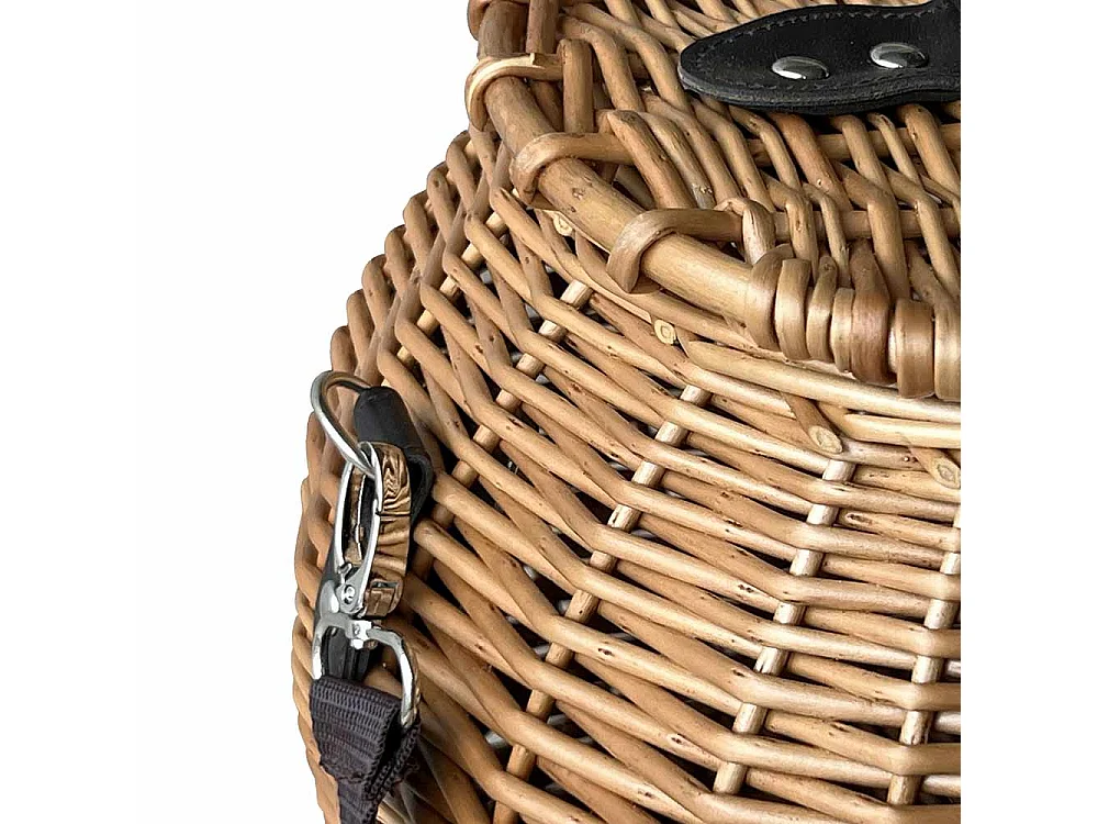 Panier à champignons en osier avec bandoulière cm 32 x 27 x h 26 lux