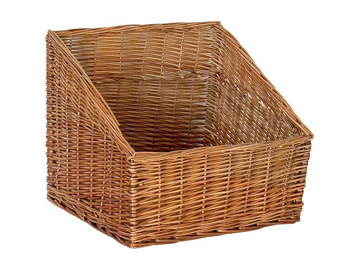 Corbeille à pain carrée en osier 45 x 45 cm h 40