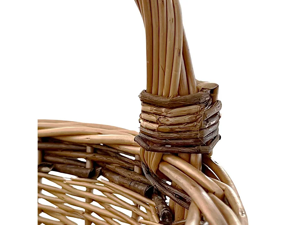 Panier rond en osier Flavia avec anse cm 34 x h 26