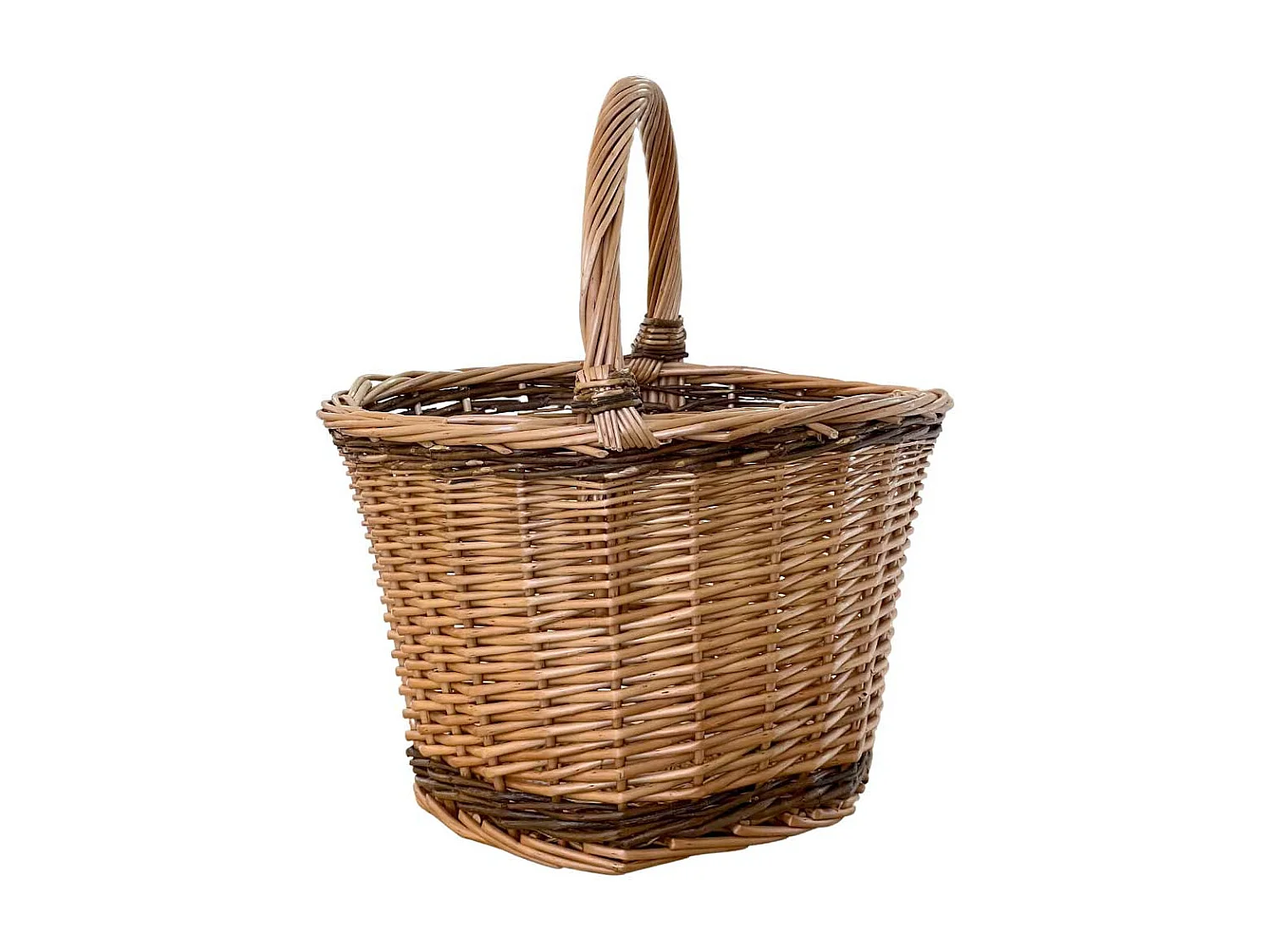Panier rond en osier Flavia avec anse cm 34 x h 26