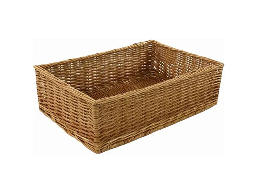 Cesta espositore portapane in vimini rettangolare cm 48 x 34 h 17