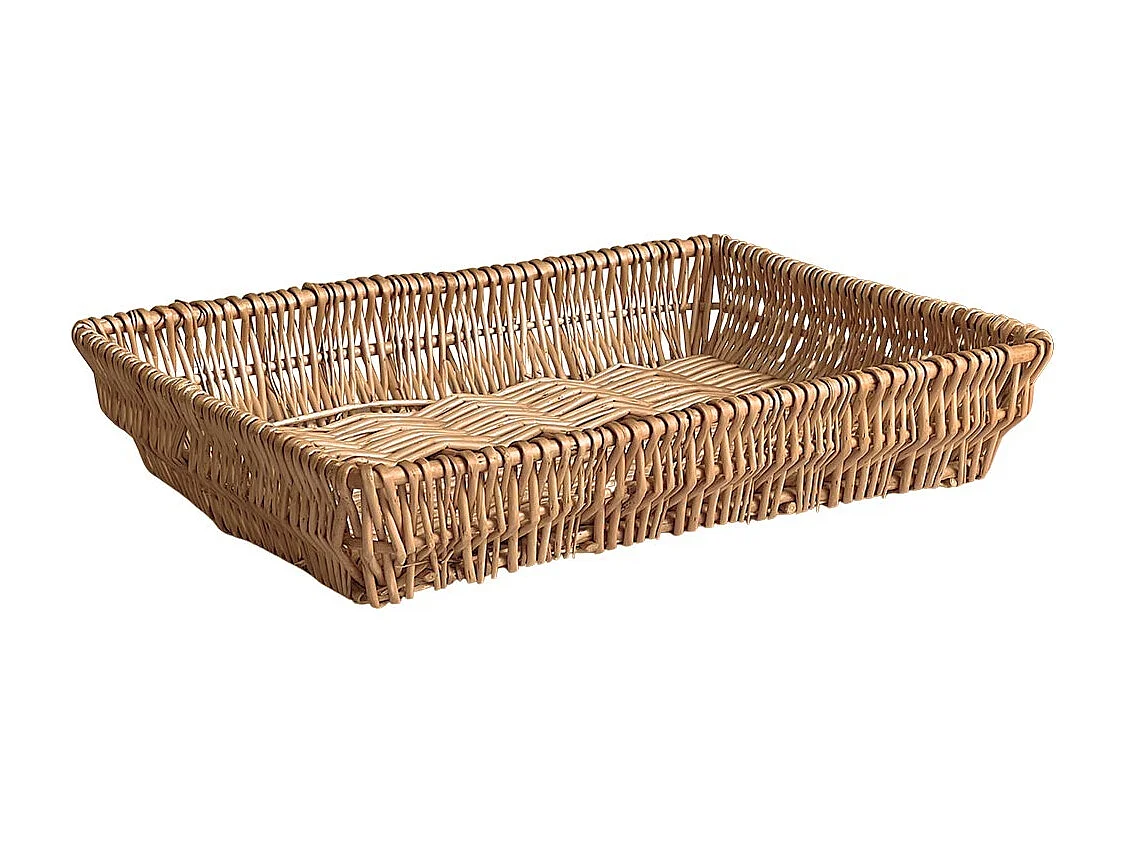 Cesta de pan rectangular de mimbre expositor cm 44,5 x 35 h cm 9