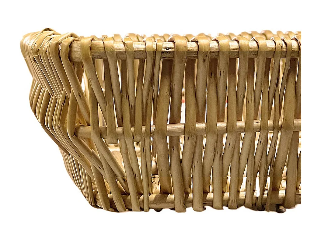 Cesta de pan rectangular de mimbre expositor cm 44,5 x 35 h cm 9