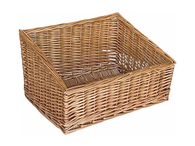 Cesta espositore portapane in vimini rettangolare cm 50 x 37 h 20