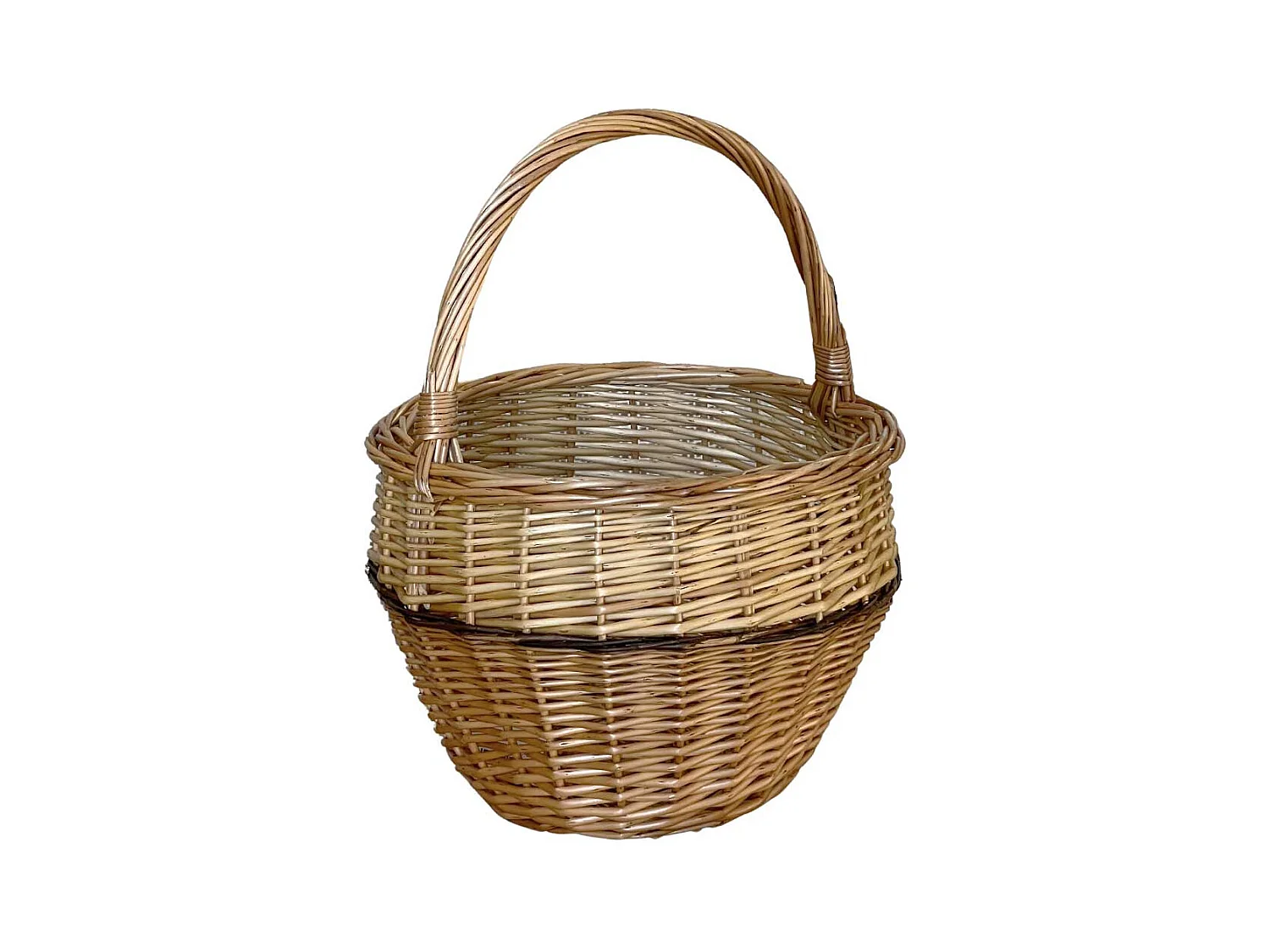 Panier rond en osier Giulia avec anse cm 30 x h 24