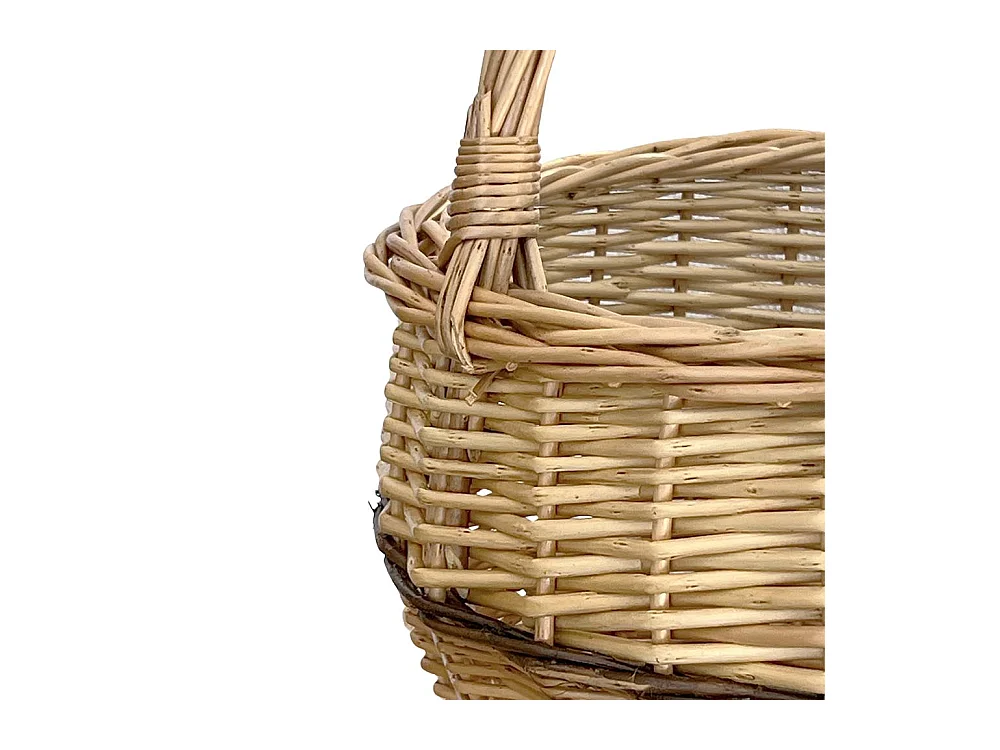 Panier rond en osier Giulia avec anse cm 30 x h 24